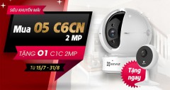 Khuyến mãi camera EZVIZ Mua 5 tặng 1