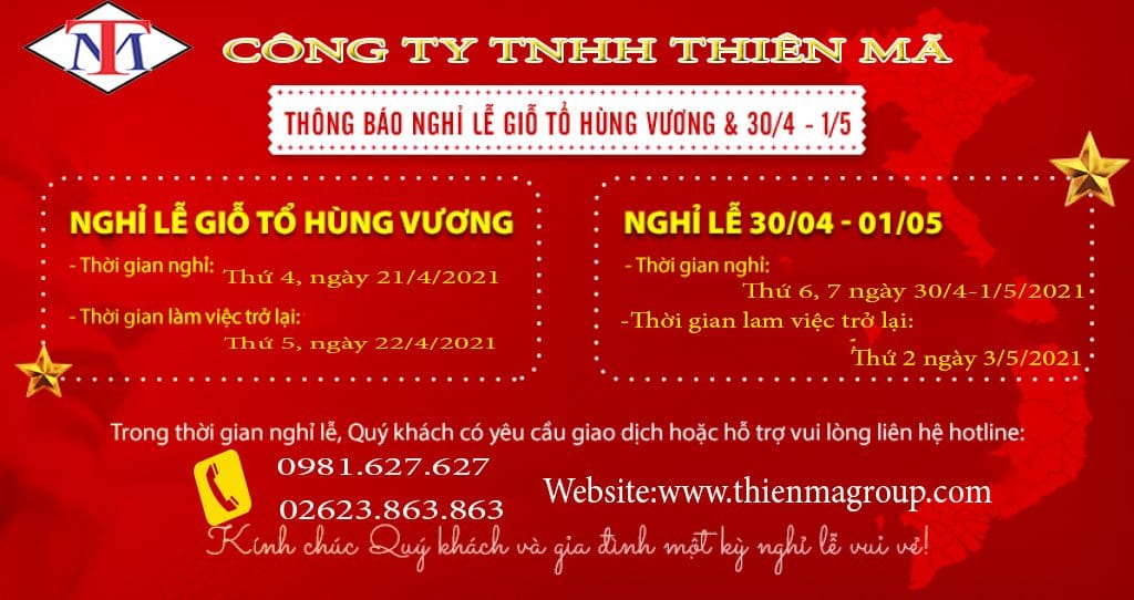 LỊCH NGHỈ LỄ GIỖ TỔ HÙNG VƯƠNG VÀ LỄ 30-04, 01-05-2021