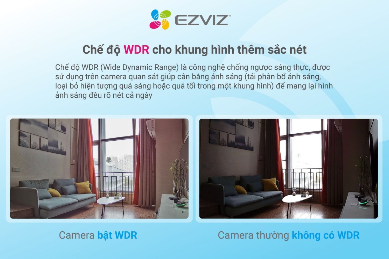 HƯỚNG DẪN BẬT/TẮT TRÊN WDR TRÊN CAMERA EZVIZ